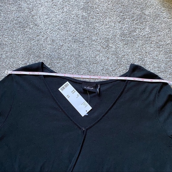 Out From Under Callie Draped Surplice Black Top - Picture 8 of 12